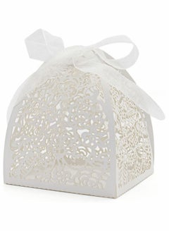 KASTWAVE Laser Cut Rose Candy Gift Boxes, Favor Boxes 2.5"x 2.5"x 3.1"  - Image 1