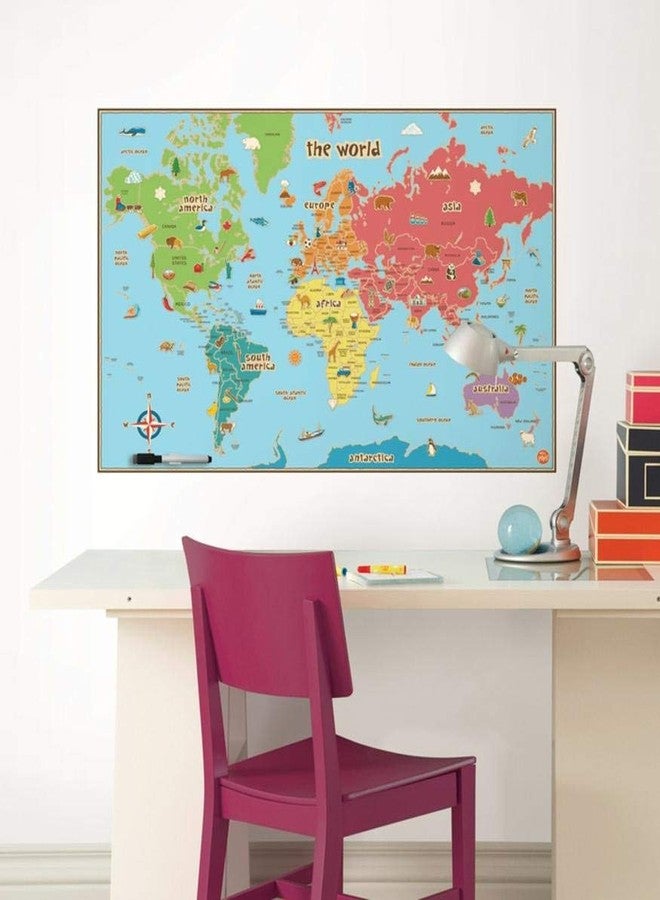 WALLPOPS Wall Pops WallPops WPE0624: Kids World Dry Erase Map Decal - Image 2
