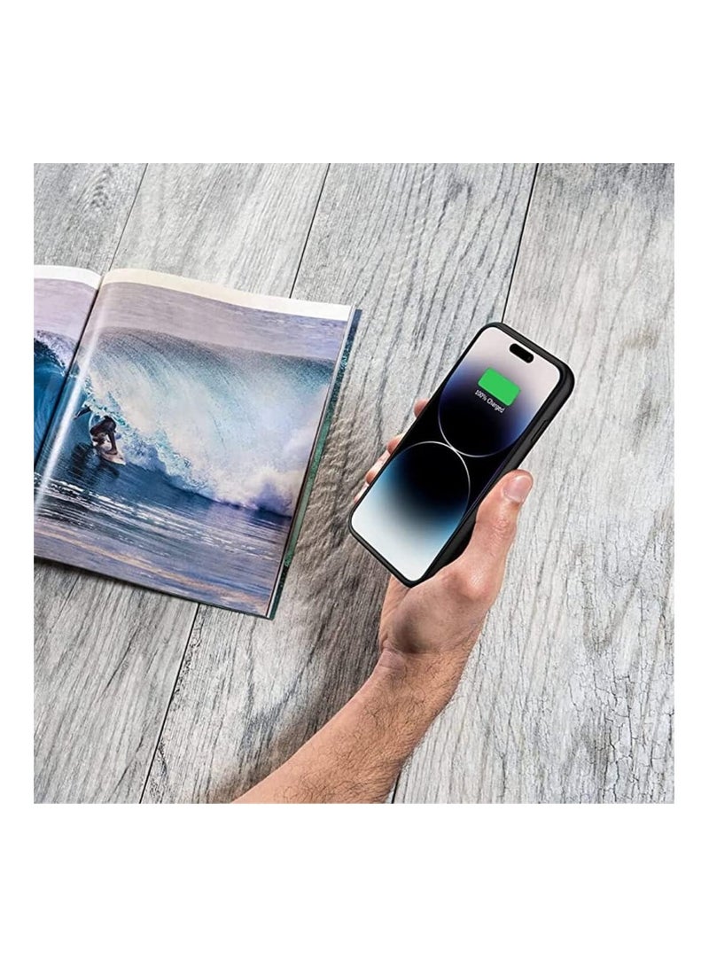 ELTRAZONE ELTERAZONE Battery Case for iPhone 14 Pro Max, 4500mAh Rechargeable Portable Charging Case for iPhone 14 Pro Max (6.7 inch) Extended Battery Pack Protective Charger Case (Black) - Image 5