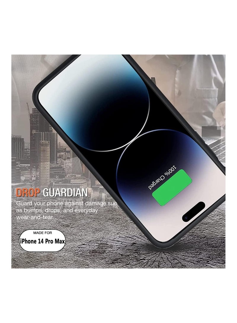 ELTRAZONE ELTERAZONE Battery Case for iPhone 14 Pro Max, 4500mAh Rechargeable Portable Charging Case for iPhone 14 Pro Max (6.7 inch) Extended Battery Pack Protective Charger Case (Black) - Image 4