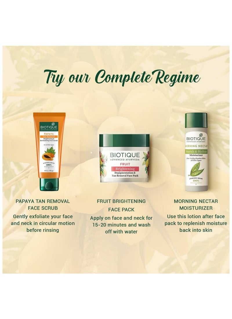 Biotique Biotique Papaya Tan Removal Brightening & Revitalizing Face Scrub | Gentle Exfoliation | Smooth and Clear Complexation | 100% Botanical Extracts| Suitable for All Skin Types | 100g  - Image 5