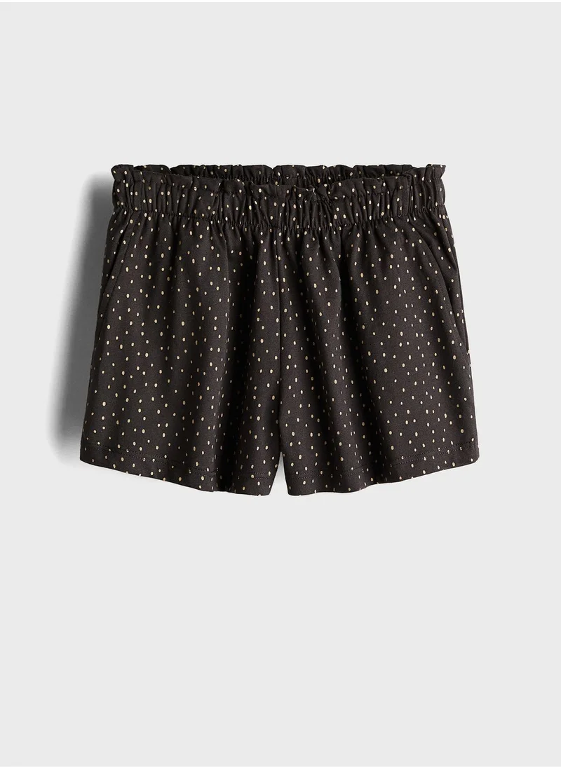 اتش اند ام Printed High Waist Shorts