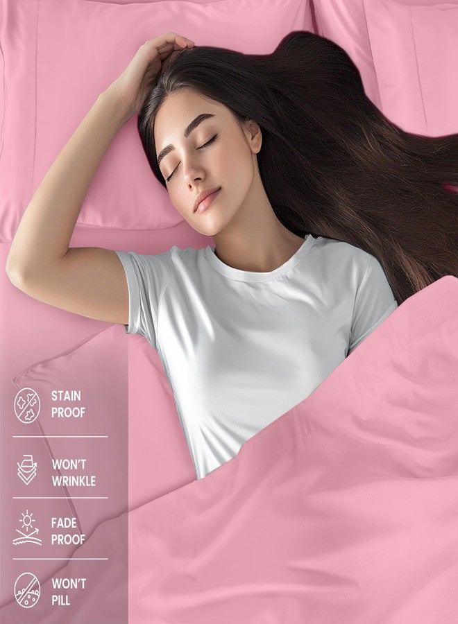 Utopia Bedding Twin Bed Sheets Set - 3 Piece Bedding - Brushed Microfiber - Shrinkage and Fade Resistant - Easy Care (Crystal Pink) - Image 3