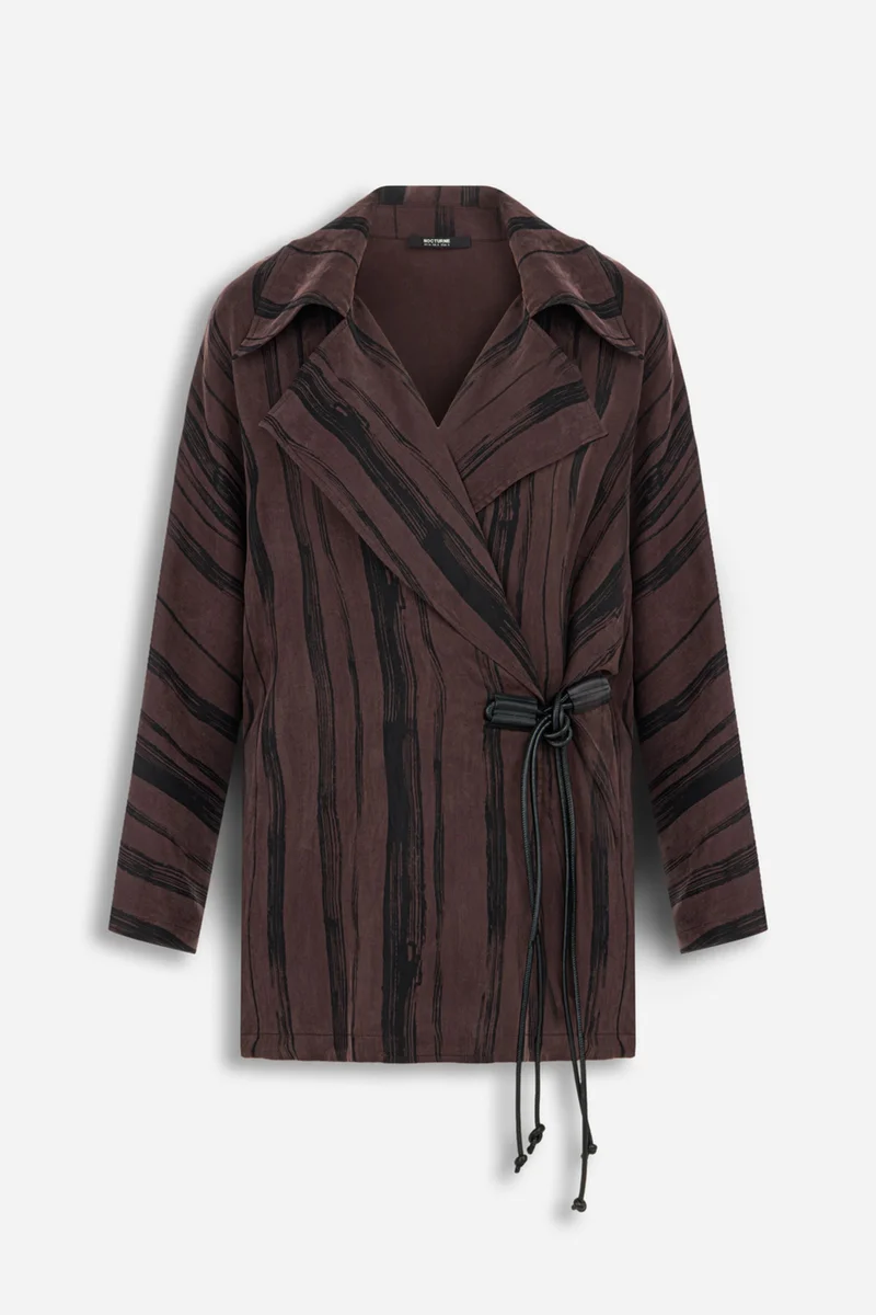 Nocturne Printed Tie Wrap Jacket