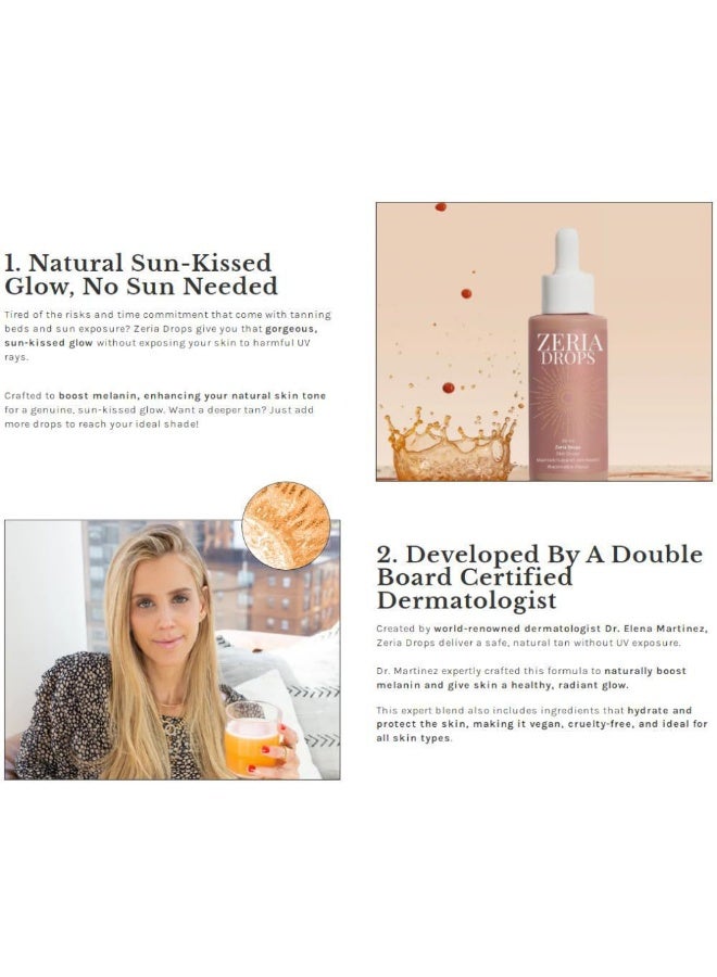 Zeriab Sunscreen Tanning Oil Tans from the Inside Out Keeps Skin Healthy Gets a Sun-Kissed Look 60ML - Image 2