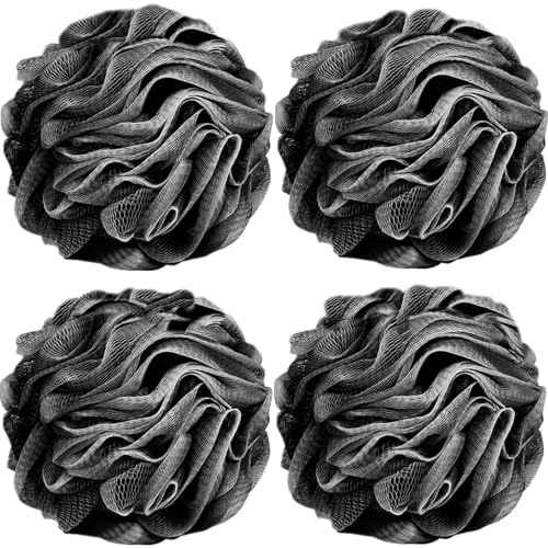 Fu Store Loofah Sponge Shower Loofahs 50g Bath Sponges Mesh Balls Body Scrubber Exfoliator Wash Back Scrubber Bathroom Men Women 4 Pack Scrubbers Cleaning Bathing Accessories - Image 2