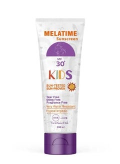 MELATIME Melatime Kids Sunscreen SPF 30 – Sun-Tested, Tear-Free, Fragrance-Free, Very Water Resistant – 200ml 