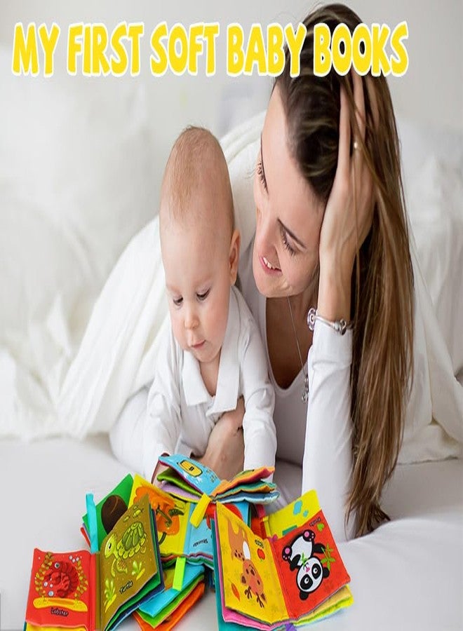 teytoy My First Soft Book,Nontoxic Fabric Baby Cloth Books Early Education Toys Activity Crinkle Cloth Book for Toddler, Infants and Kids Perfect for Baby Shower -Pack of 6 - Image 5