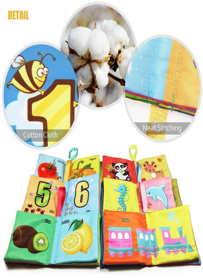 teytoy My First Soft Book,Nontoxic Fabric Baby Cloth Books Early Education Toys Activity Crinkle Cloth Book for Toddler, Infants and Kids Perfect for Baby Shower -Pack of 6 - Image 4