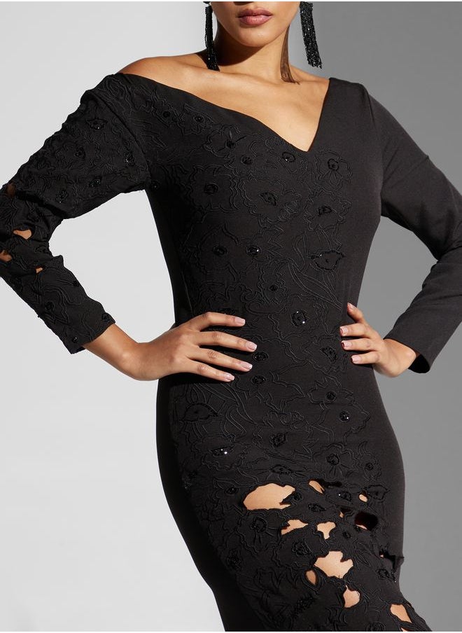 Threadz by Ajooni Bardot Knitted Dress  - Image 3