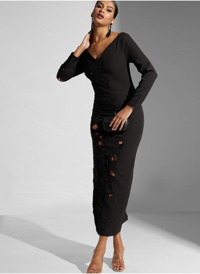 Threadz by Ajooni Bardot Knitted Dress  - Image 4