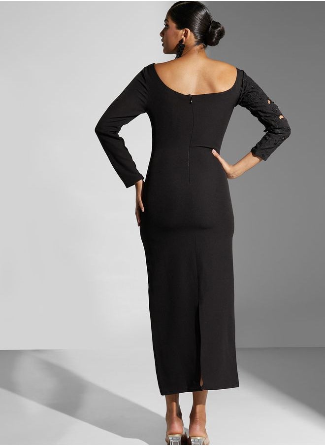 Threadz by Ajooni Bardot Knitted Dress  - Image 2