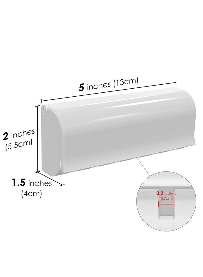 Linkidea Wallmount Toothbrush Holder with Cover for Shower, RV Cabinet Organizer, Plastic Self Adhesive 6 Slots Tooth Brush Hanger Compatible with Oral-B CrossAction, Colgate Extra Clean - Image 4