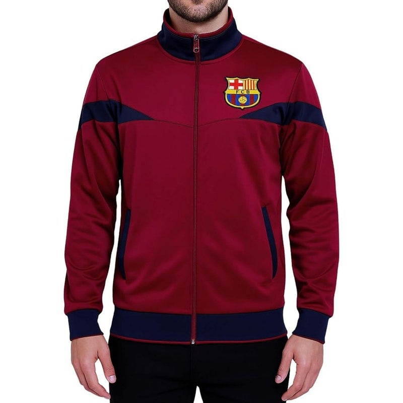 Icon Sports Officially Licensed FC Barcelona Adult Bara Red Soccer Track Jacket XLarge