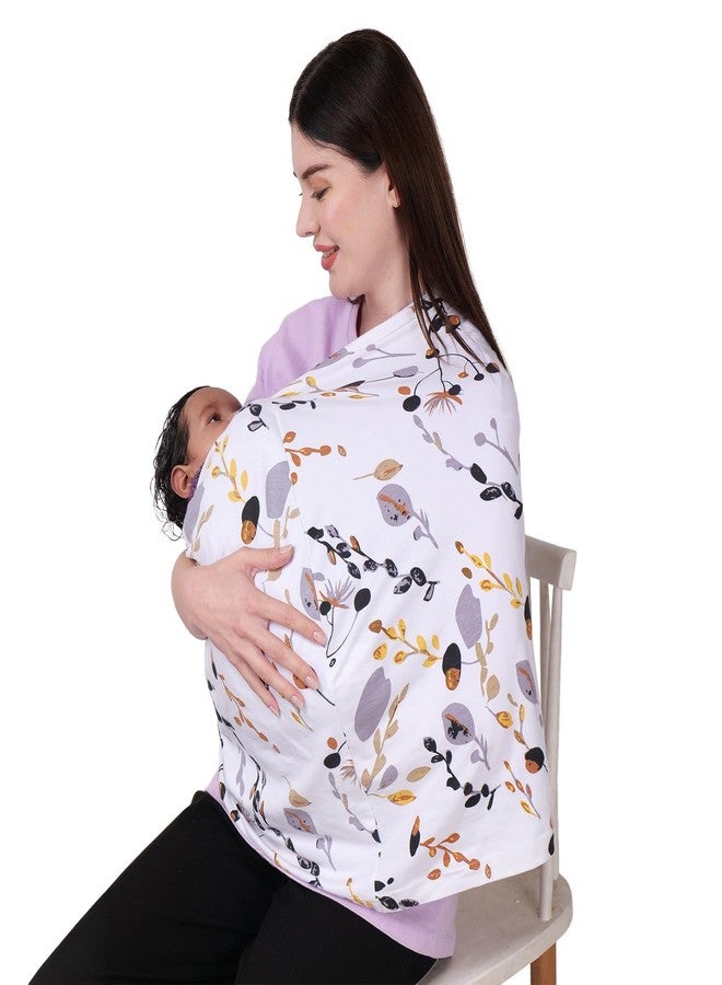 a baby cherry غطاء رضاعة للأطفال من بيبي تشيري، أغطية رضاعة للأمهات المرضعات، غطاء رضاعة للأمهات المرضعات، غطاء رضاعة للأم، متعدد الاستخدامات، يسمح بمرور الهواء، يوفر خصوصية كاملة 360 درجة (بني)، قطعة واحدة - Image 1