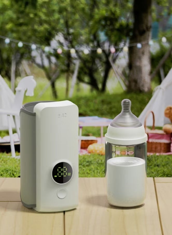 Portable Bottle Warmer for Travel, Rapid Warming with Battery-Powered Temperature Display, Waterless Milk Warming for Comfortable Baby Feeding On The Go - Image 3