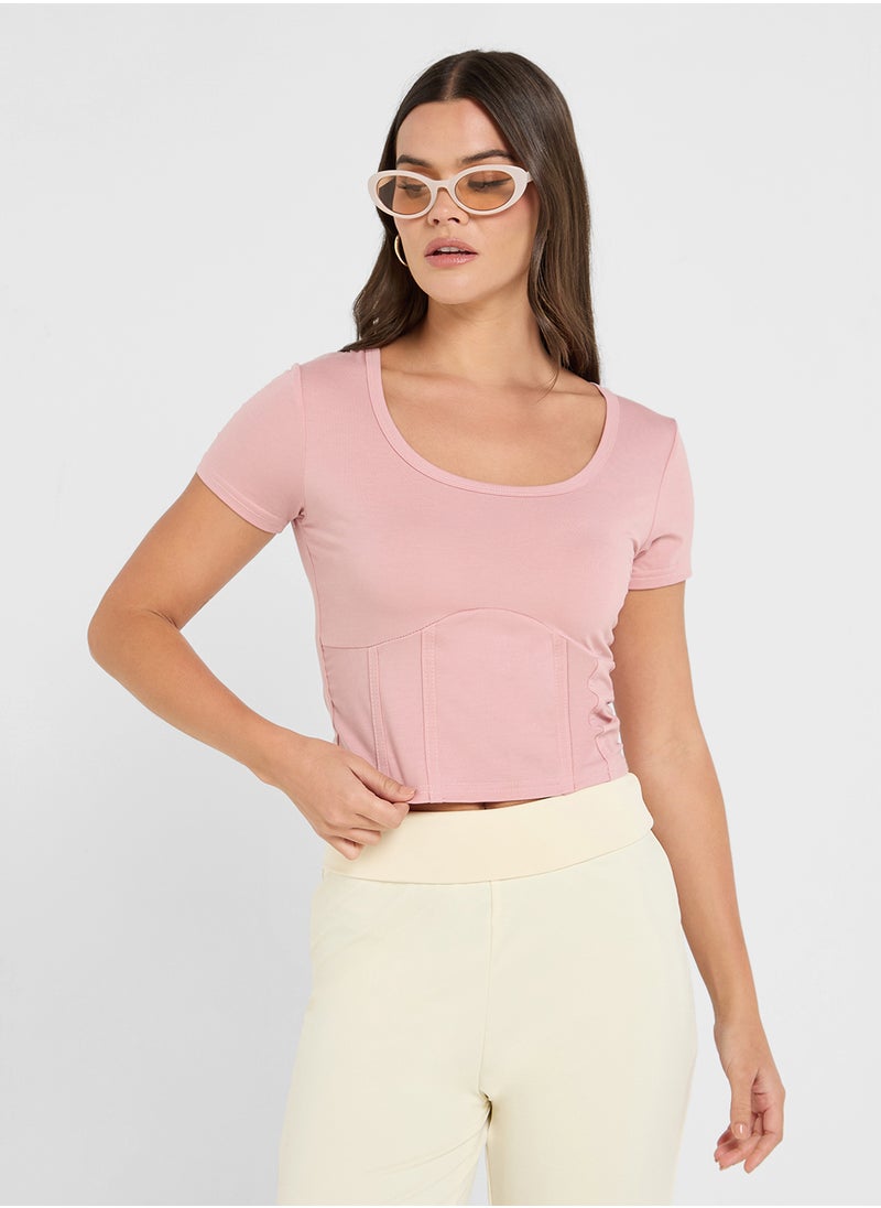 Ginger Basics - Fitted T-Shirt With Corset Bodice - Image 1