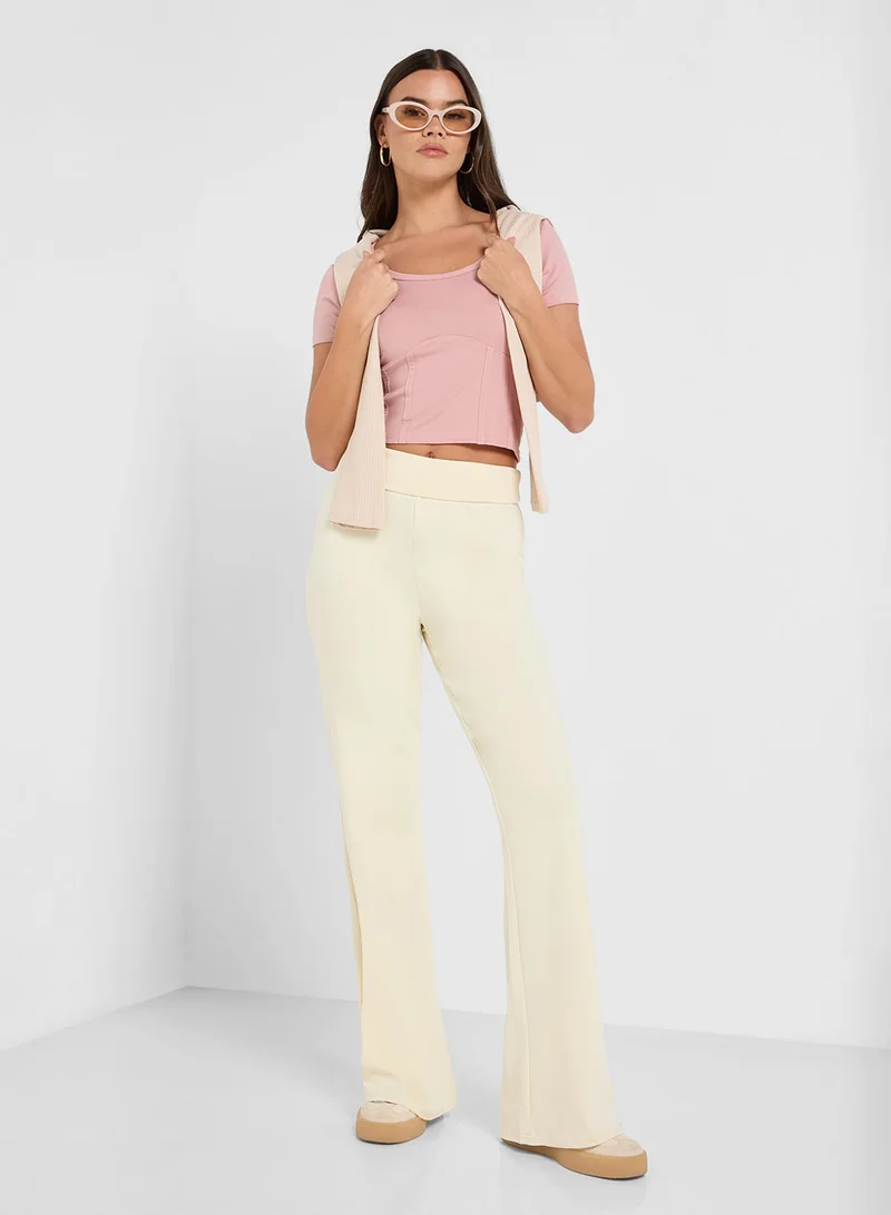 Ginger Basics  Fitted T-Shirt With Corset Bodice for Women | Best Price UAE