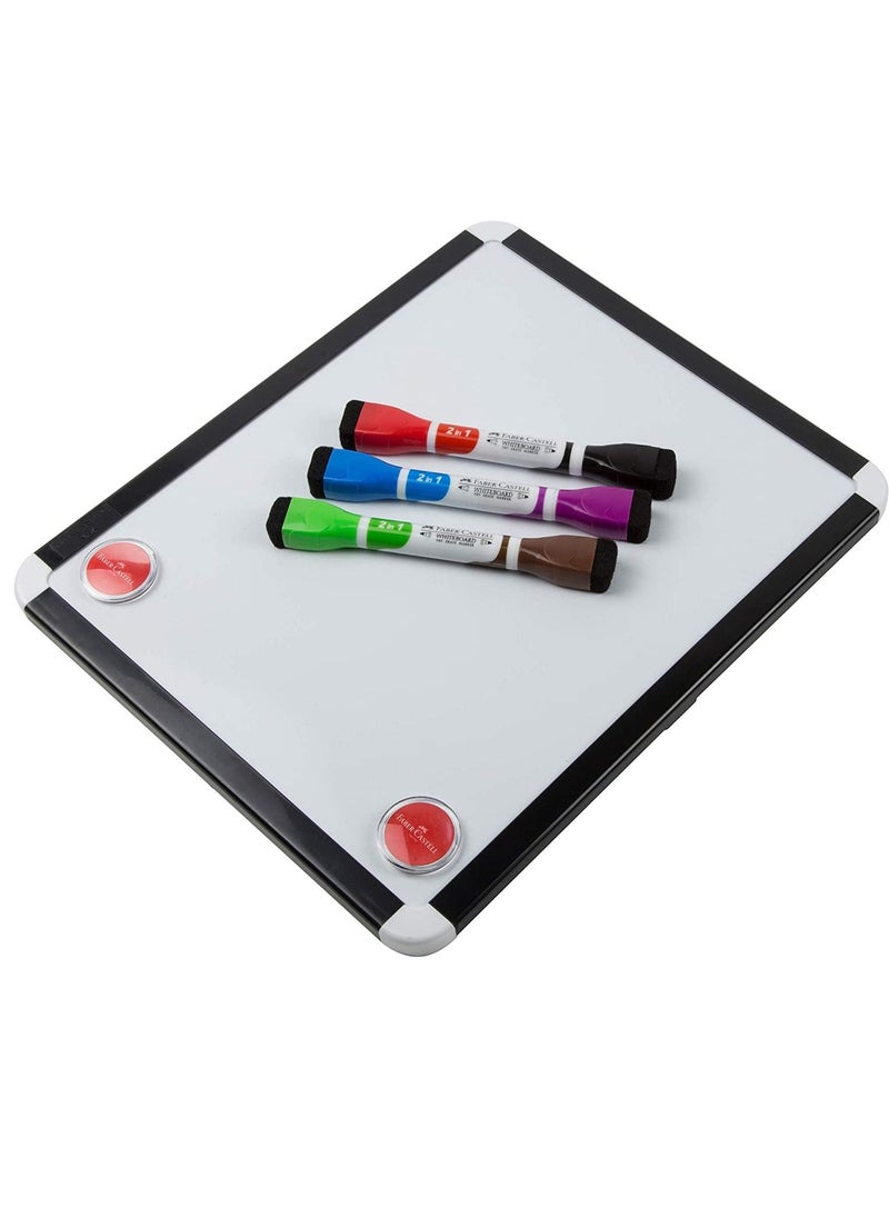 FABER-CASTELL طقم سبورة بيضاء مكون من 6 قطع مع ملحقاتها  - Image 2