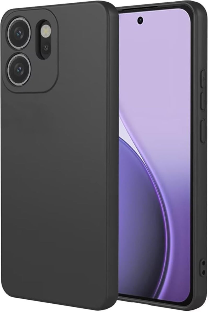 ARROWS Silicone Case for Oppo Reno 14F, Shockproof Protection, Soft Microfiber Lining, Anti-fingerprint Matte Finish, Camera Protective Design - Dark Gray