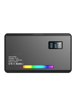 W140 RGB LED Video Light Rechargeable Photography Fill Light CRI95+ 2500K-9000K Dimmable 20 Lighting Effects with LCD Display Cold Shoe Adapter for Vlog Live Streaming Video Conference Product