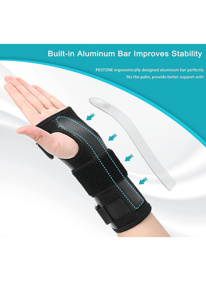 FDTY Wrist Brace for Carpal Tunnel, Night Sleep Wrist Support, Arm Compression Hand Support for Injuries, Sprain, Sport, Removable Metal Wrist Splint for Men, Women，Suitable for left hand and right hand - Image 2