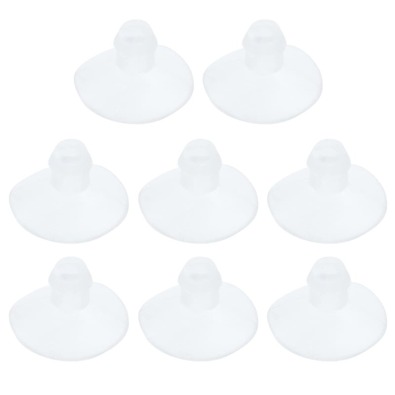Antrader 18mm07 Furniture Desk Glass Rubber Transparent AntiCollision Suction Cups Sucker Hanger Pads for Glass Plastic Without Hooks Pack of 8