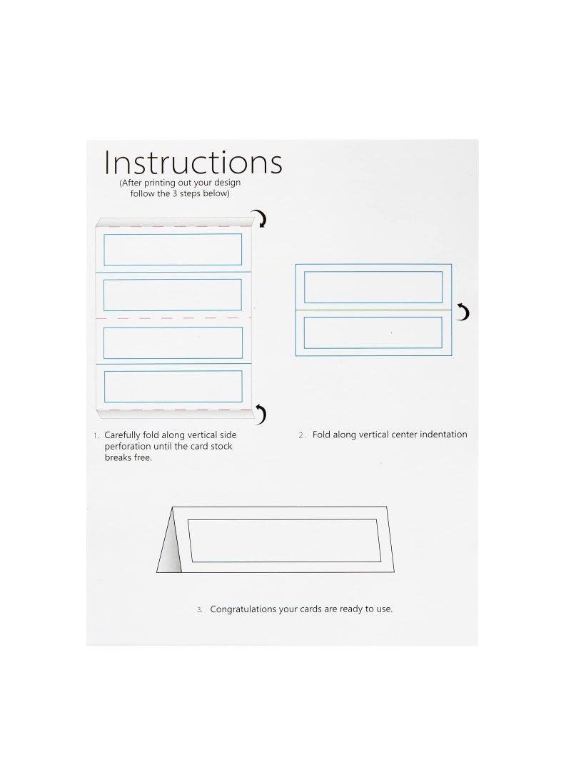 Sustainable Greetings Sustainable Greetings Tent Table Place Cards (120 Count) Printer Friendly, 2.5 x 8.5 Inches  - Image 5