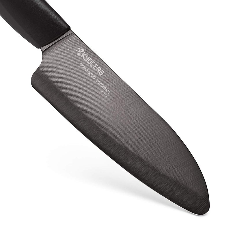 Kyocera Advanced Ceramic Revolution Series 5-1/2-inch Santoku Knife, Black Blade - Image 4