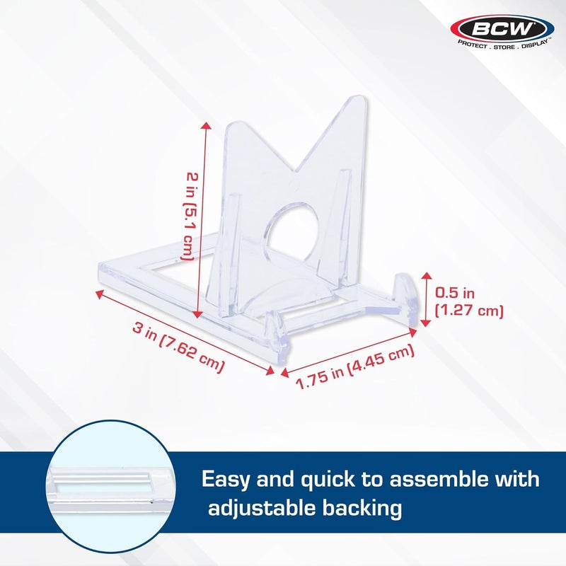 BCW 2-Piece Card Display Stands | Showcase Top Loaders, Magnetics, Screwdowns |Trading Card Display| Card Display Stand | Card Stand | Semi Rigid Card Holder Stand (20 Pack) - Image 3