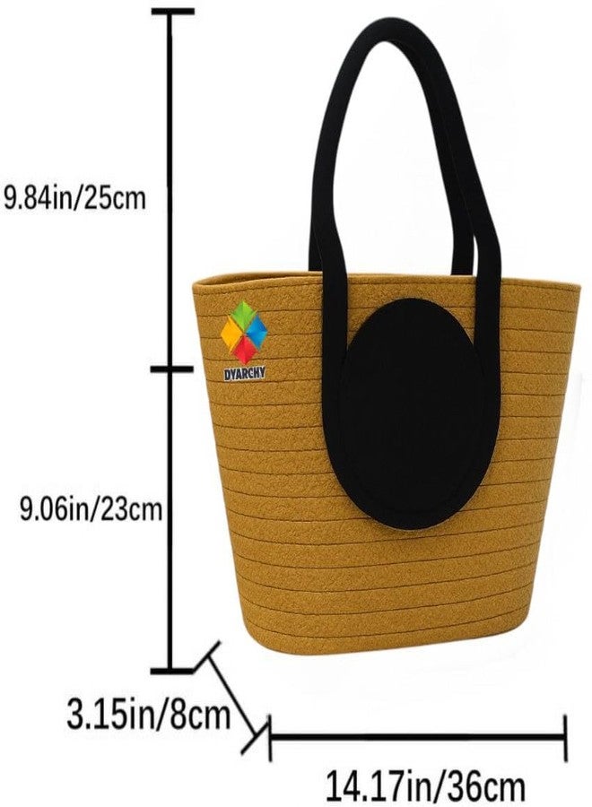 DYARCHY Cute Design Cotton Rope Storage Basket with Handles,(BEIGEBLACK) - Image 2