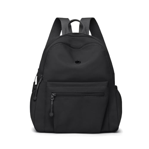Tanweibago Mini Nylon Women Backpacks11L Small Ladies backpacks Casual Lightweight Women Shopping Travel Daypack ZBlack - Image 1