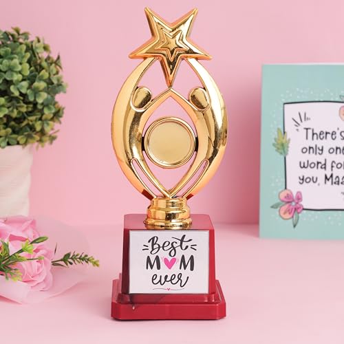 Oye Happy – World's No.1 Mom Trophy | Mother's Day, Birthday | Best Mom Gifts, Mothers Day Gift for Moms - Image 2