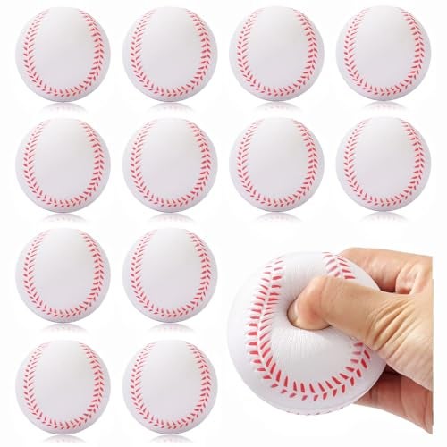 INTOWIND 12 Pack Foam Baseballs Softballs Foam Training Ball for Kids Beginners, 9 inch Practice Baseballs Tballs, Safe Throwing, Catching and Batting Practice - Image 1