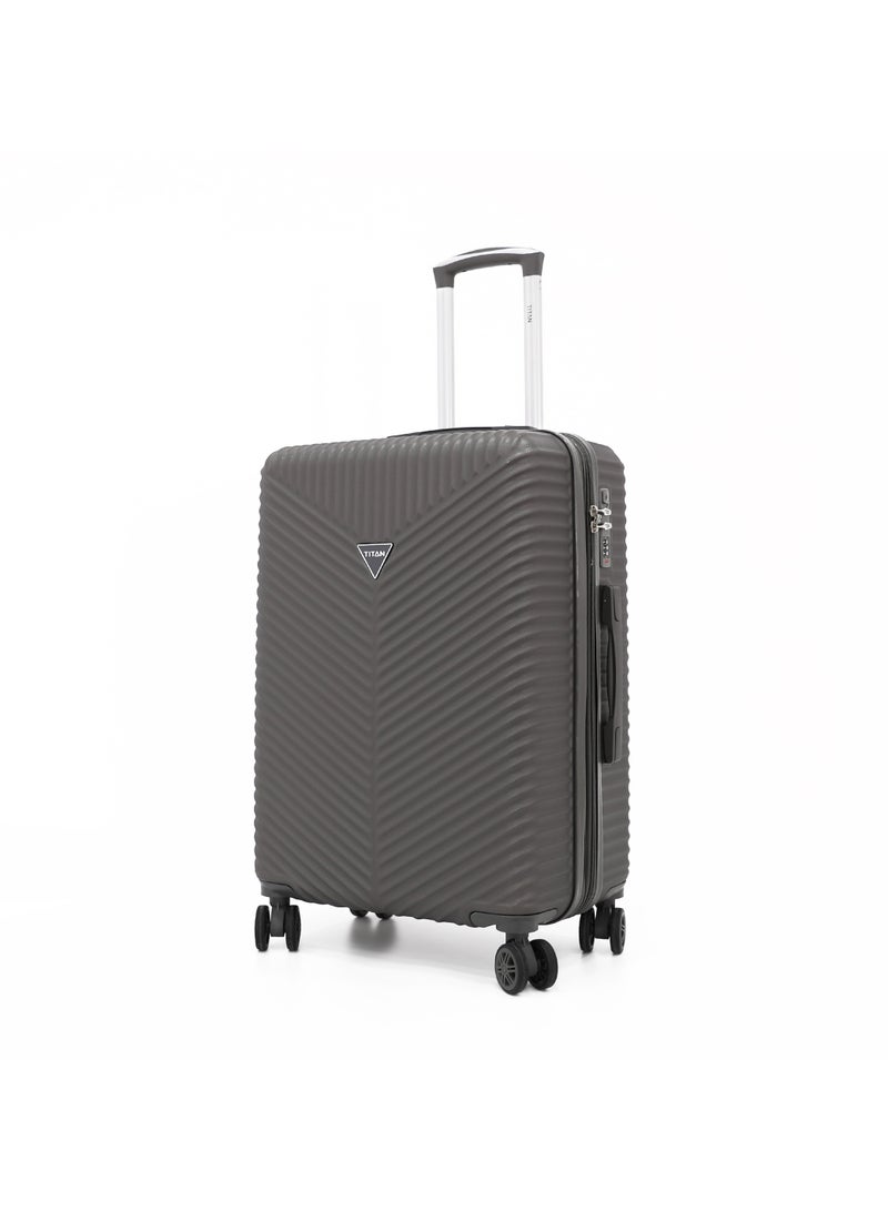 Hardside Luggage Trolley Bag 3 Pieces Set,Grey (S-20",M-24",L-28")