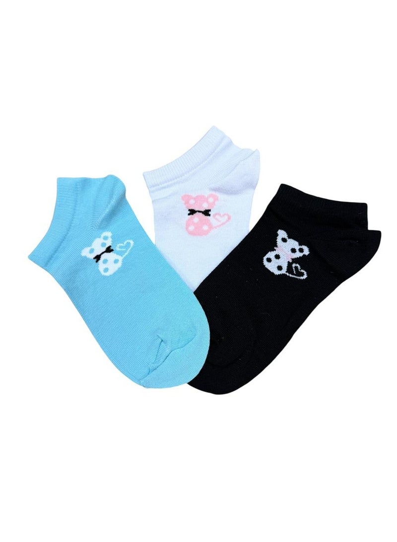 Solo Solo women Trendy Sneaker Pack of 3 Socks  - Image 1