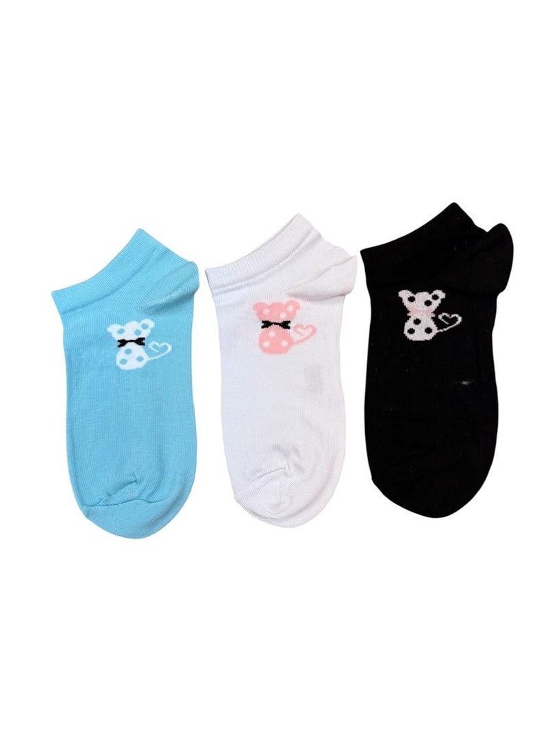 Solo Solo women Trendy Sneaker Pack of 3 Socks  - Image 2