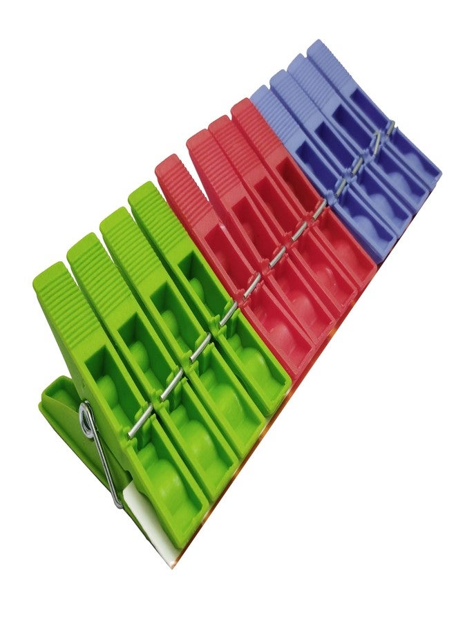 Kitchwish Power Xtra Cloth Plastic Clips, Useful in Home and Laundry Plastic Cloth Clips, Pack of 24 - Image 2
