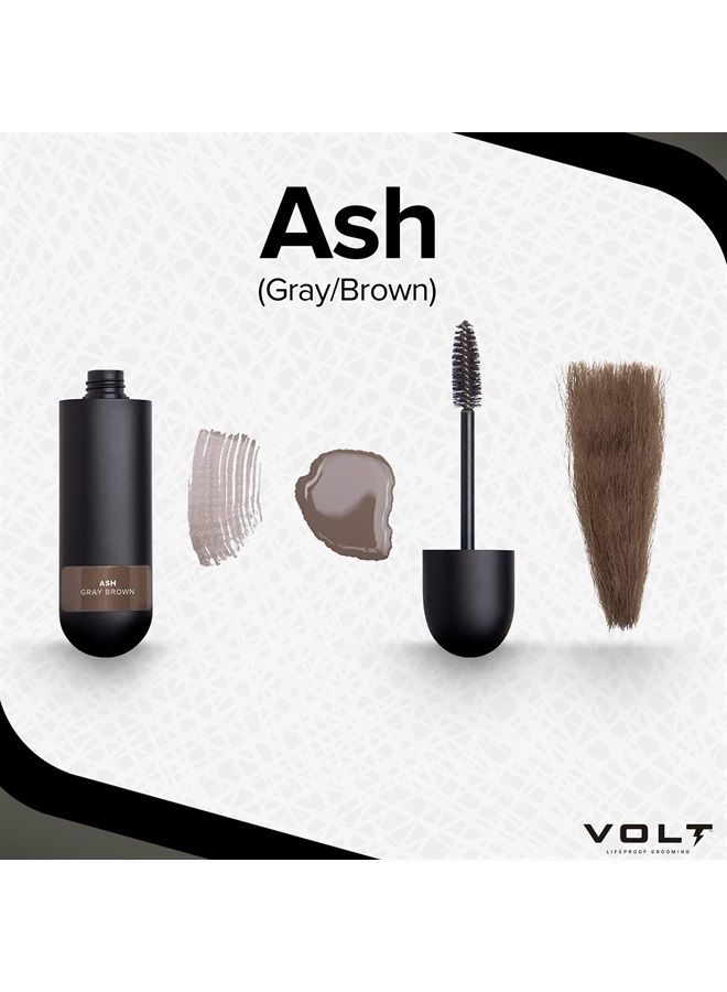 VOLT Grooming Instant Beard Color ECO 2 Pack Refill - Smudge and Water Resistant Quick Drying Brush on Color for Beards, Mustaches, and Eyebrows, Ash (Gray/Brown) - Image 4