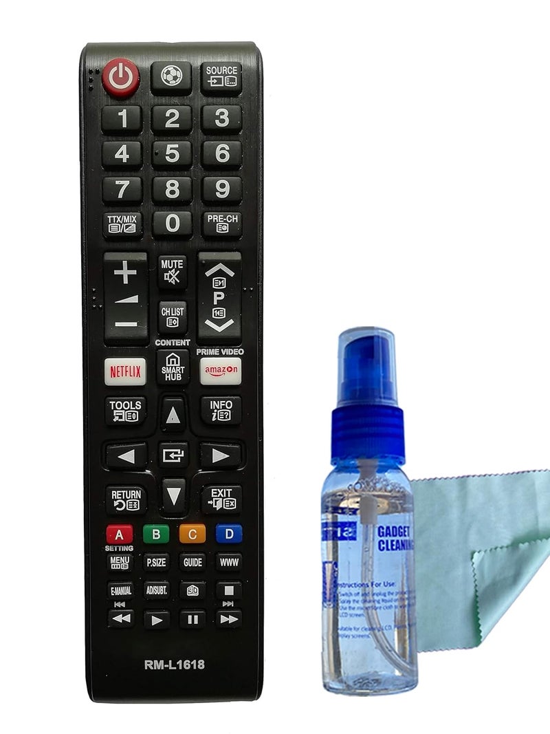 smashtronics Remote Control Compatible with Samsung TV - Remote Control Suitable for LED LCD 3D Smart Televison Non Voice Command with Streaming Apps - RM-L1618 - Image 1