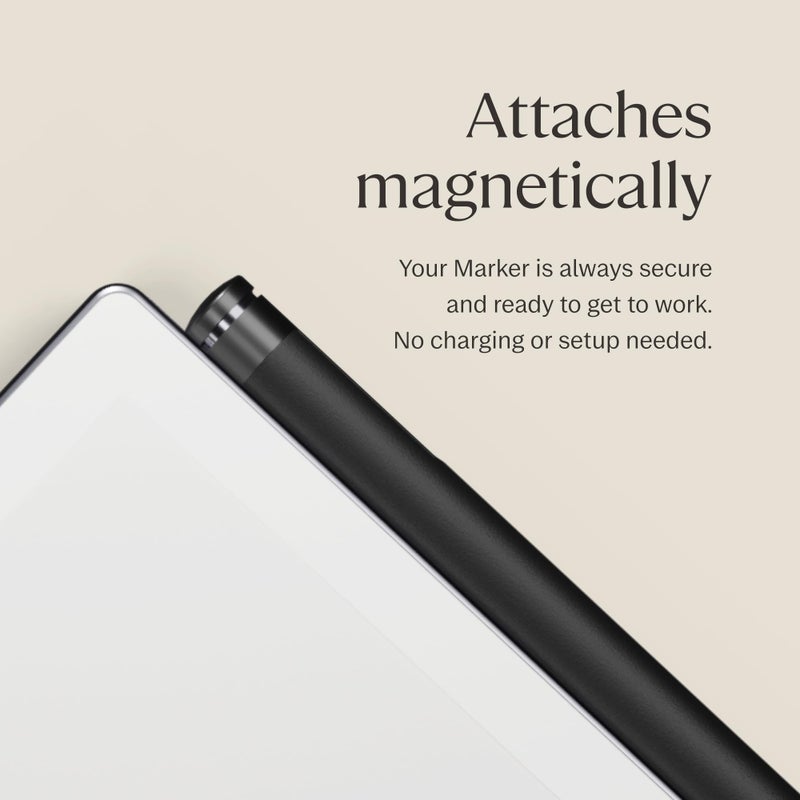 reMarkable Marker Plus The Official reMarkable 2 Pen with Eraser | 9 Felt Replacement Tips | Tilt Sensitivity and 4096 Levels of Pressure Sensitivity | - Image 4