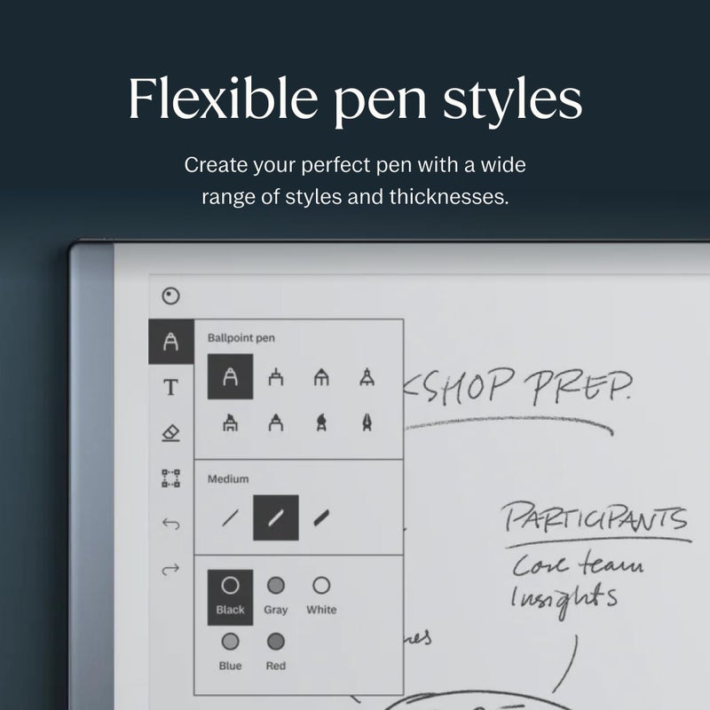 reMarkable Marker Plus The Official reMarkable 2 Pen with Eraser | 9 Felt Replacement Tips | Tilt Sensitivity and 4096 Levels of Pressure Sensitivity | - Image 5