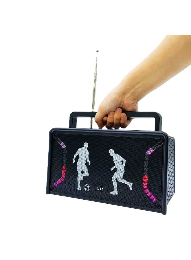 LP-V86 RGB Mini Portable Bluetooth Speaker – 10W Subwoofer, FM Radio, TF/USB Support, 1800mAh Battery - Image 2