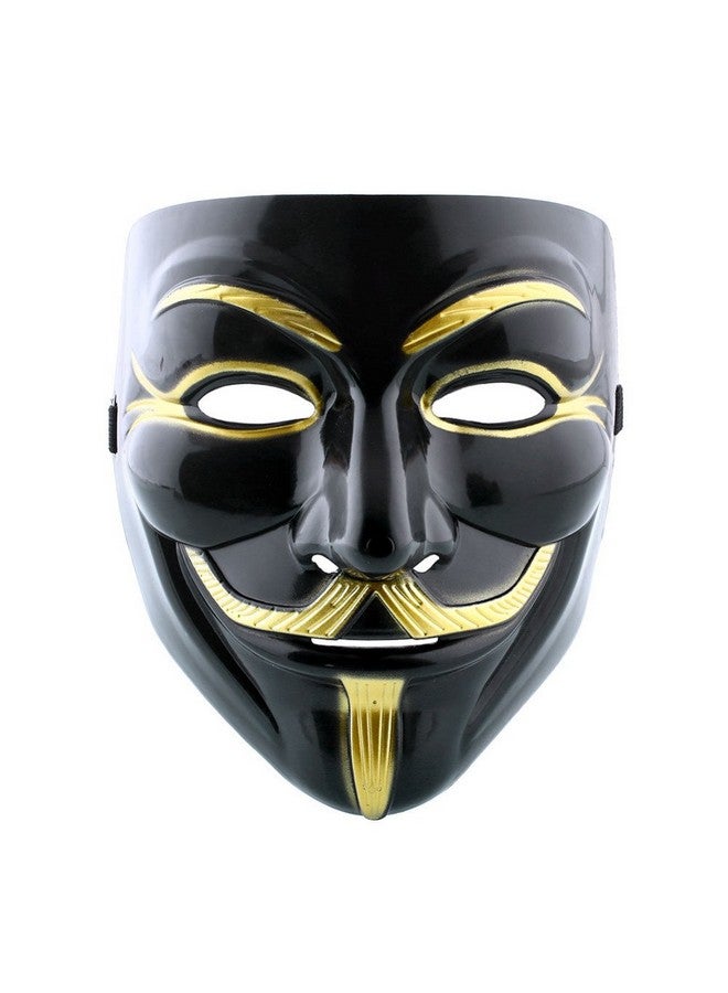 هونج كونج بالونز قناع وجه كوميدي لشخصية جاي فوكس المجهولة من بالونات هونج كونج، أبيض (عبوة من 20 قطعة، أسود) - Image 2