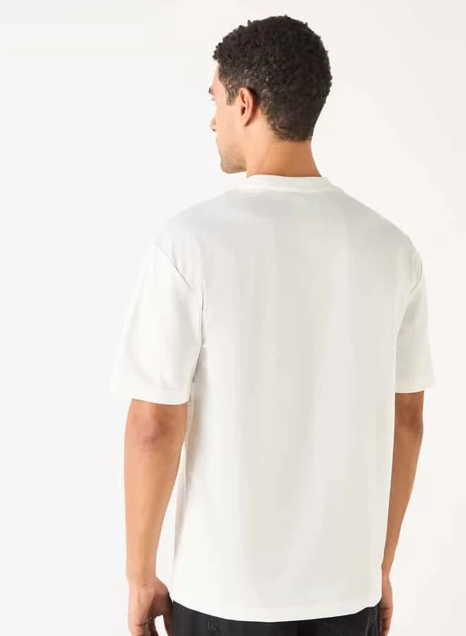 Lee Cooper Lee Cooper Textured Cut and Sew T-shirt with Crew Neck