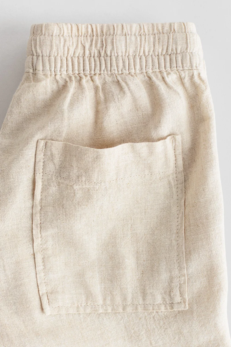 H&M Linen-blend drawstring shorts