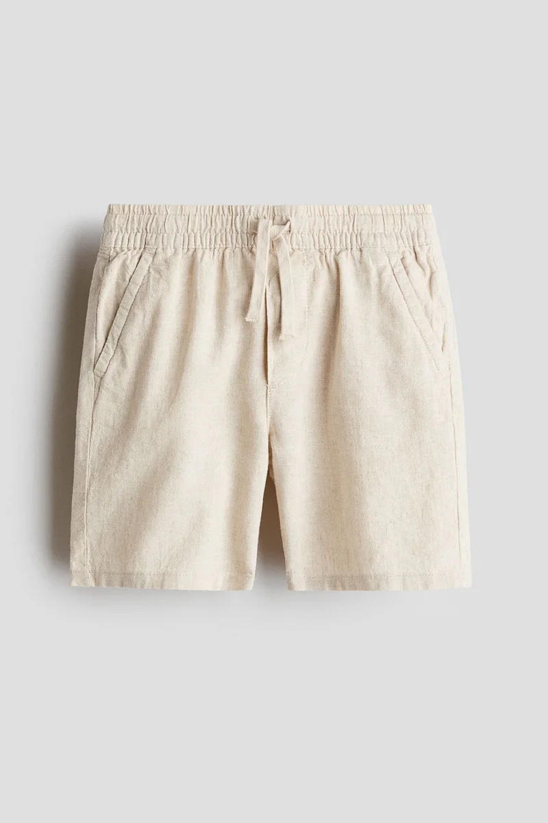 H&M Linen-blend drawstring shorts