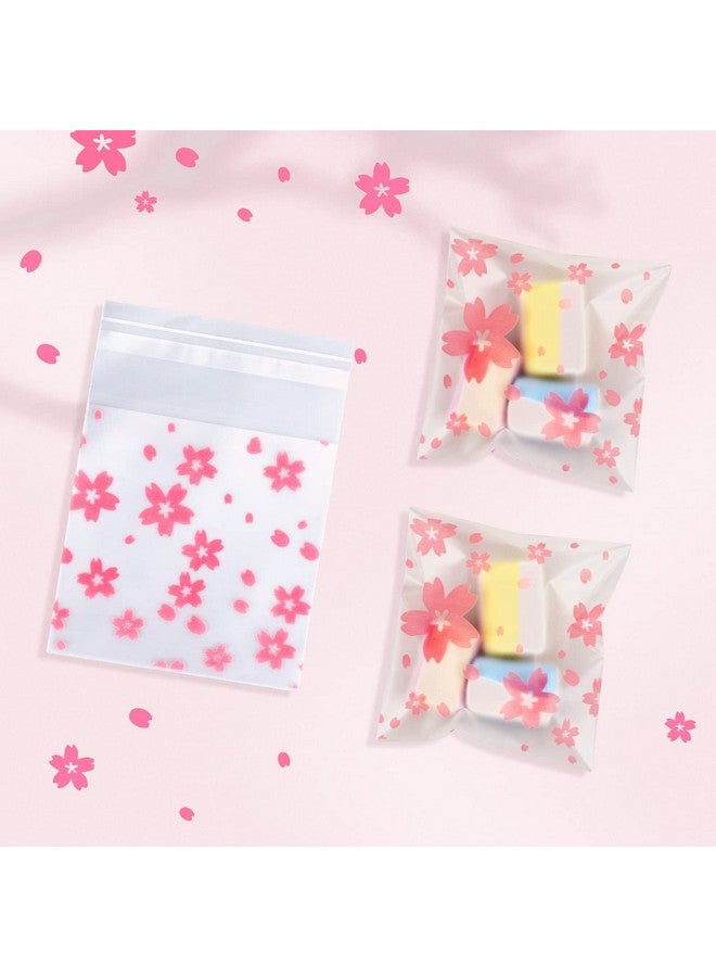NUOMI Resealable Cellophane Bags Self-Adhesive Frosting Cherry Blossoms Bags 100Pieces Good For Bakery Candy, Cookie, Soap, Candle Gift Wraping Storage 2.8"X2.8" - Image 4