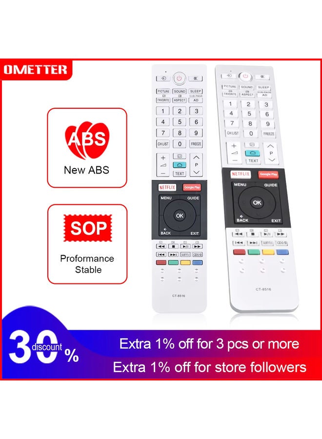 OMETTER جهاز تحكم عن بعد ثلاثي الأبعاد أصلي لطراز توشيبا CT-8516 49U7750VE 55u7750 65u7750vn 75u7750 49u7750 43u7750ve - Image 1