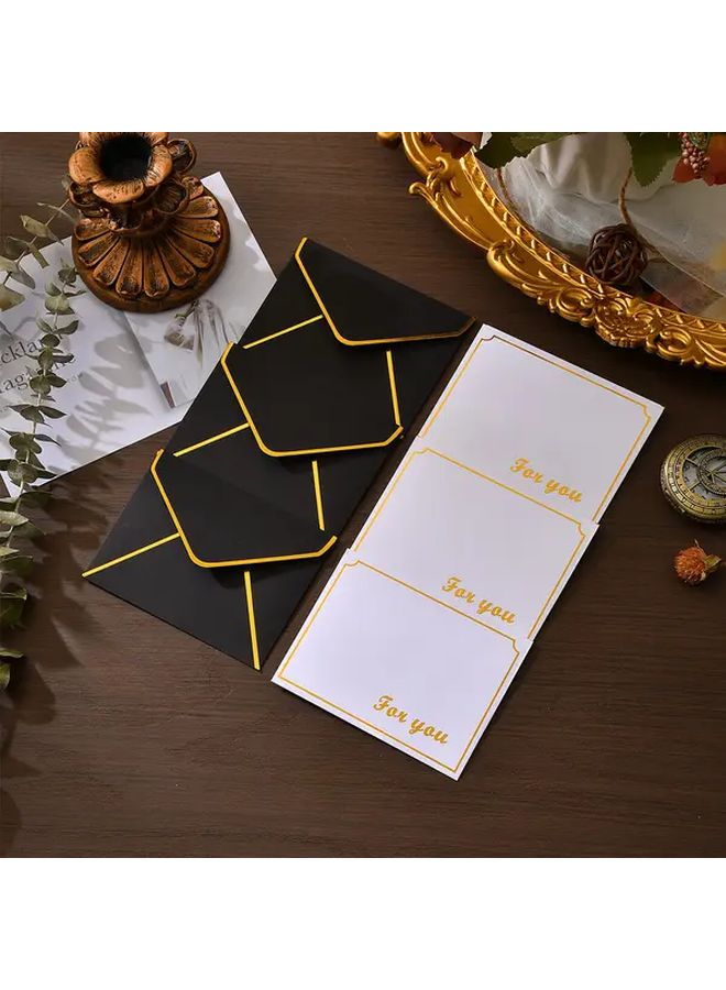 Black Set Of 5 Thank You Cards With 5 Envelopes For Wedding Valentine Party - Image 2
